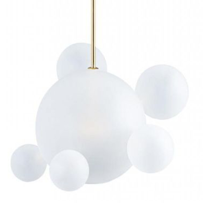 Светильник Giopato & Coombes Bollr Pendant 6 BUBBLE LAMP матовое белое стекло Белый Золотой Светильник Giopato & Coombes Bollr Pendant 6 BUBBLE LAMP матовое белое стекло Белый Золотой в Брянске | Loft Concept