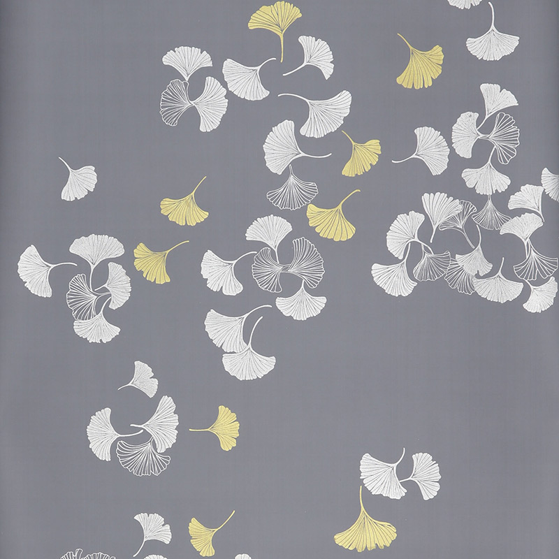 Обои ручная роспись Gingko Colourway SC-98 on Gun Metal dyed silk Обои ручная роспись Gingko Colourway SC-98 on Gun Metal dyed silk в Брянске | Loft Concept