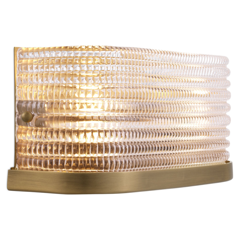 Бра Eichholtz Wall Lamp Culver Прозрачный Латунь Античная полированная Бра Eichholtz Wall Lamp Culver Прозрачный Латунь Античная полированная в Брянске | Loft Concept