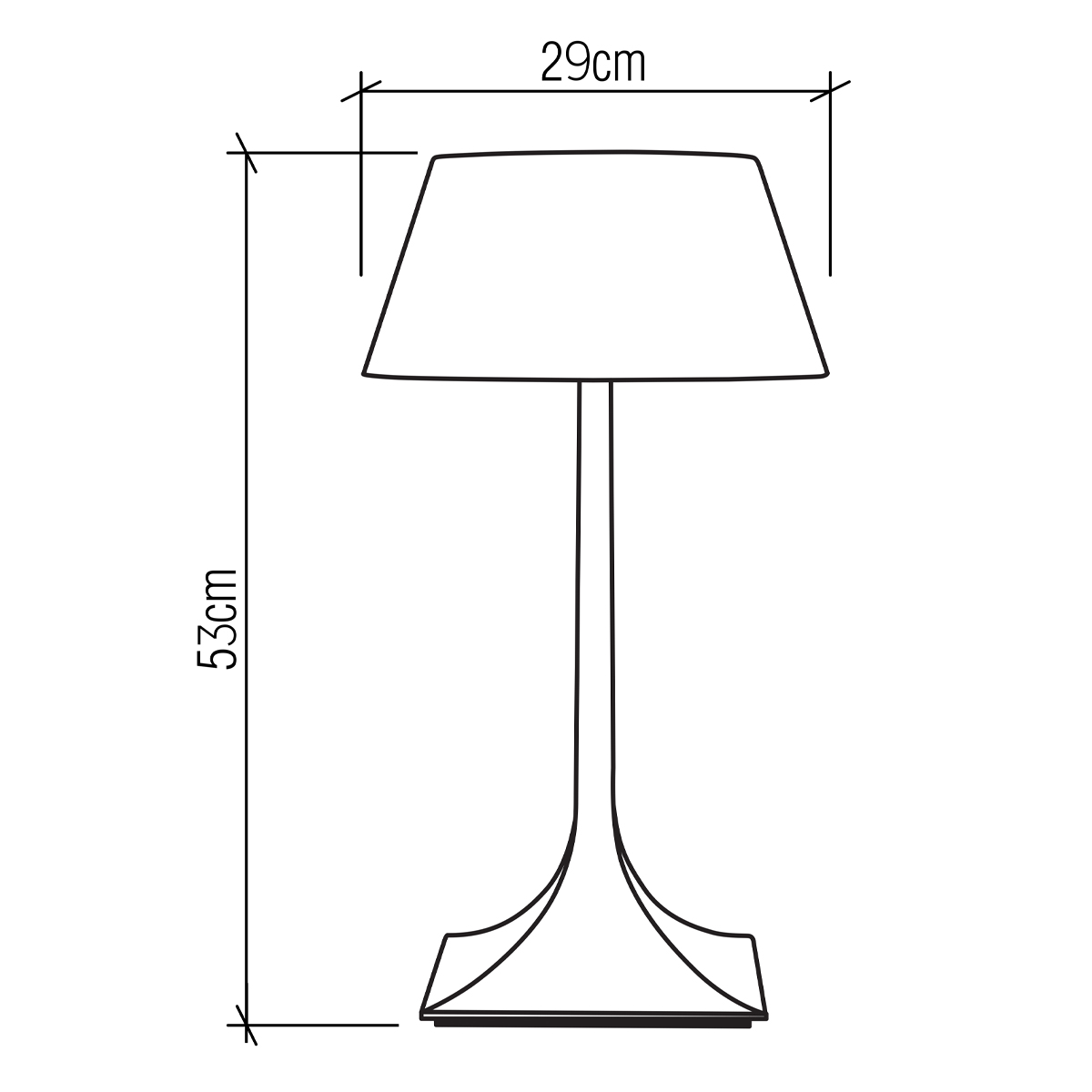 Настольная лампа со скошенным конусовидным абажуром и фигурной ножкой в цвете тик Accord Lighting в Брянске