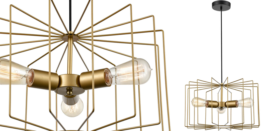 Люстра Cage Wire Color gold Люстра Cage Wire Color gold - Loft-Concept в Брянске