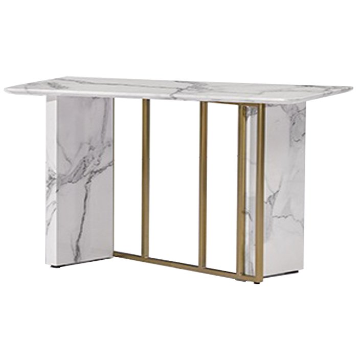 Консоль Marble Corner Белый Латунь Консоль Marble Corner Белый Латунь в Брянске | Loft Concept
