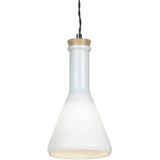 Подвесной светильник Glass Bottle Light 1 Белый Подвесной светильник Glass Bottle Light 1 Белый в Брянске | Loft Concept