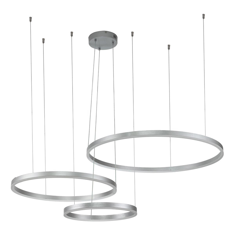 Подвесной светильник Neo Circles Triple Silver Серебряный Подвесной светильник Neo Circles Triple Silver Серебряный в Брянске | Loft Concept