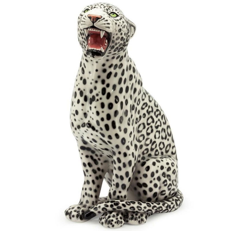 Статуэтка Abhika Leopard Dx Ivory Светло-бежевый Черный Статуэтка Abhika Leopard Dx Ivory Светло-бежевый Черный в Брянске | Loft Concept