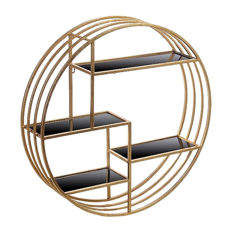 Полка Quaternion Circle Gold Золотой Желтый Полка Quaternion Circle Gold Золотой Желтый в Брянске | Loft Concept