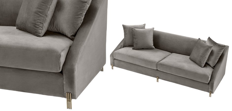 Диван Eichholtz Sofa Candice grey - фото №1