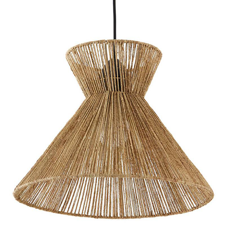 Подвесной светильник Signe Wicker Hemp Beige Horn Бежевый Подвесной светильник Signe Wicker Hemp Beige Horn Бежевый в Брянске | Loft Concept