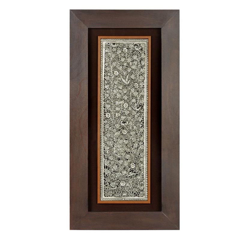 Панно Valene Silver Flowers 120 Черный Серебряный Коричневый Панно Valene Silver Flowers 120 Черный Серебряный Коричневый в Брянске | Loft Concept