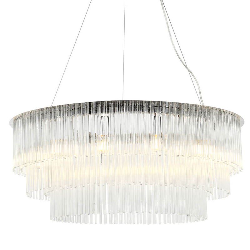Люстра Harrison Chandelier chrome 12 lamp Хром Прозрачный Люстра Harrison Chandelier chrome 12 lamp Хром Прозрачный в Брянске | Loft Concept