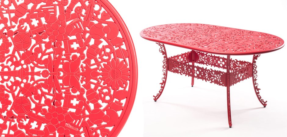 Обеденный стол Industry Collection ALUMINIUM OVAL TABLE – RED Обеденный стол Industry Collection ALUMINIUM OVAL TABLE – RED - Loft-Concept в Брянске