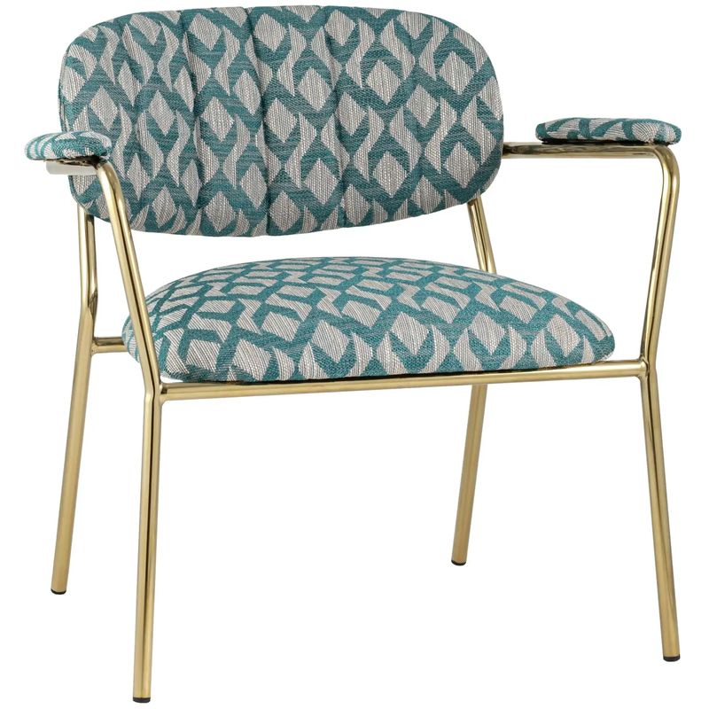 Полукресло Singer Chair Голубой Орнамент Голубой пастельный Золотой Полукресло Singer Chair Голубой Орнамент Голубой пастельный Золотой в Брянске | Loft Concept