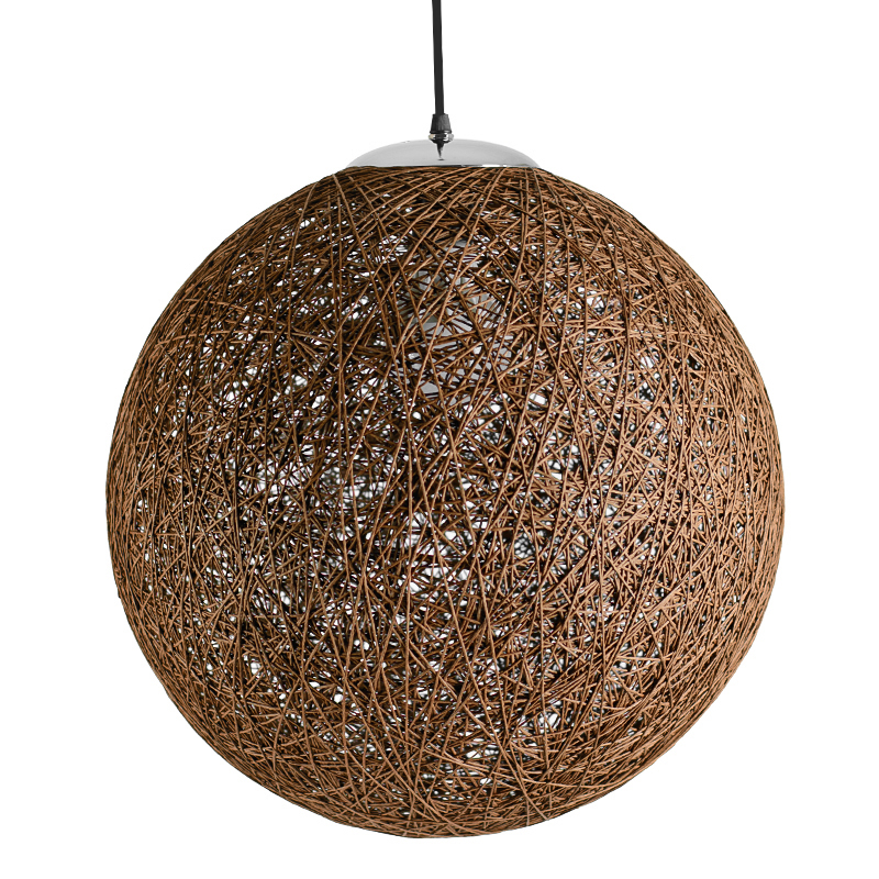 Подвесной светильник Moooi Thread Papier Mache Lamp brown Коричневый Подвесной светильник Moooi Thread Papier Mache Lamp brown Коричневый в Брянске | Loft Concept