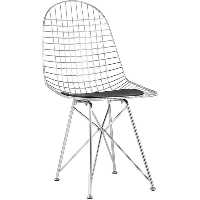 Стул Bertoia S Chair Хромированный Металл Хром Черный Стул Bertoia S Chair Хромированный Металл Хром Черный в Брянске | Loft Concept