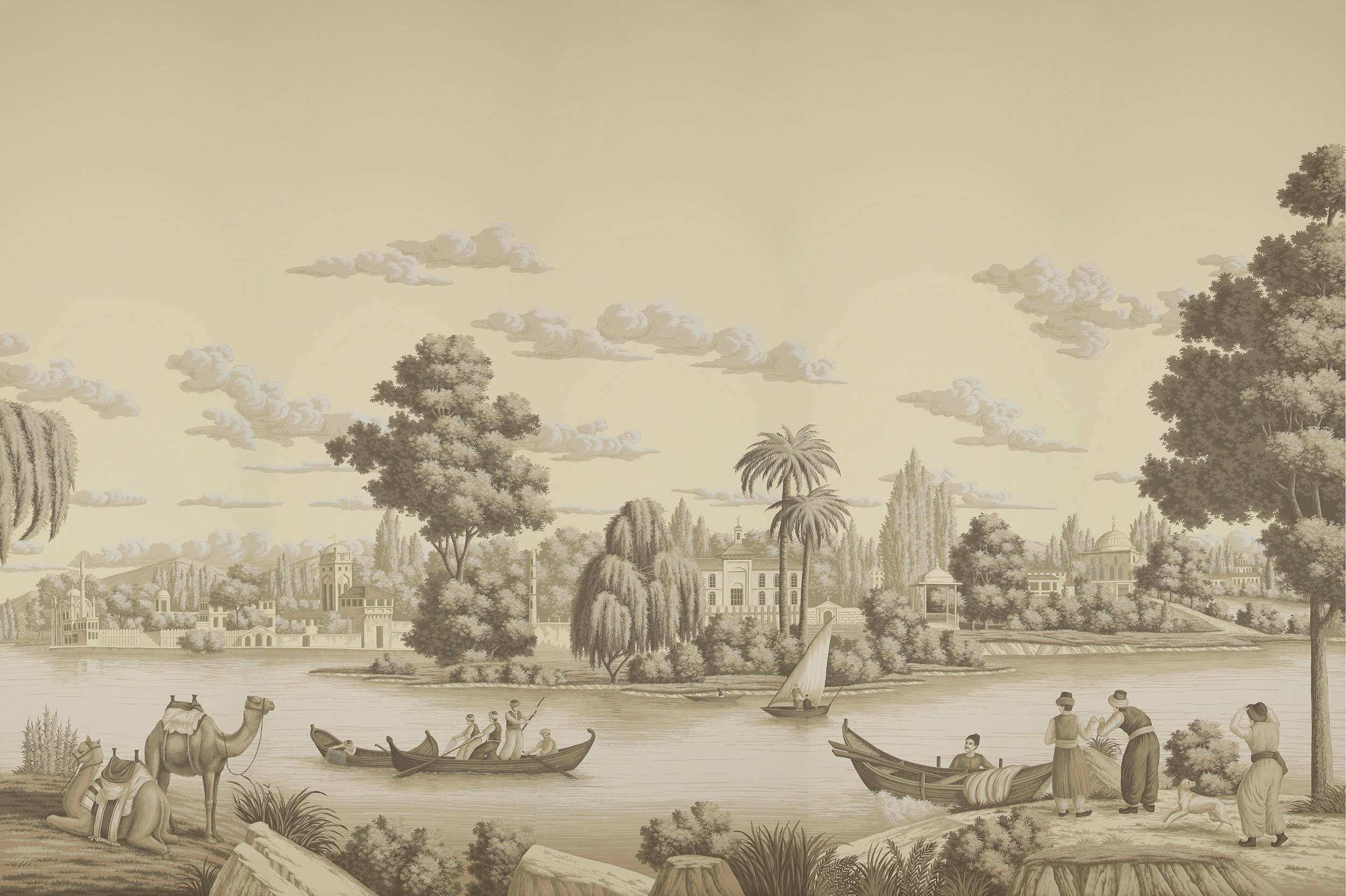 Обои ручная роспись Rives du Bosphore Terre Fonc?e on scenic paper Обои ручная роспись Rives du Bosphore Terre Fonc?e on scenic paper - постер Loft-Concept в Брянске