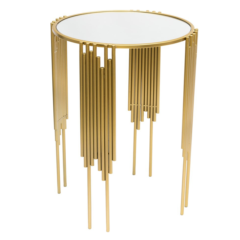 Приставной стол Interior Table зеркальная столешница Золотой Белый Приставной стол Interior Table зеркальная столешница Золотой Белый в Брянске | Loft Concept