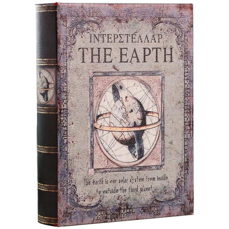 Шкатулка-книга Interstellar The Earth Book Box Серый Коричневый Золотой Шкатулка-книга Interstellar The Earth Book Box Серый Коричневый Золотой в Брянске | Loft Concept