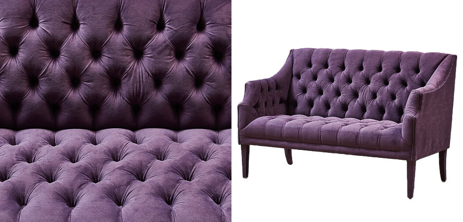 Диван Morton Capitone Sofa лиловый лен Диван Morton Capitone Sofa лиловый лен - Loft-Concept в Брянске