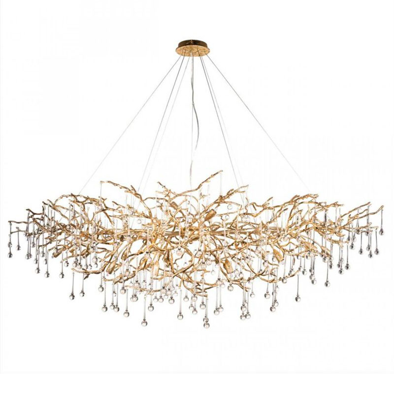 Люстра Crystal Drops bright Gold Золотой в Брянске | Loft Concept 