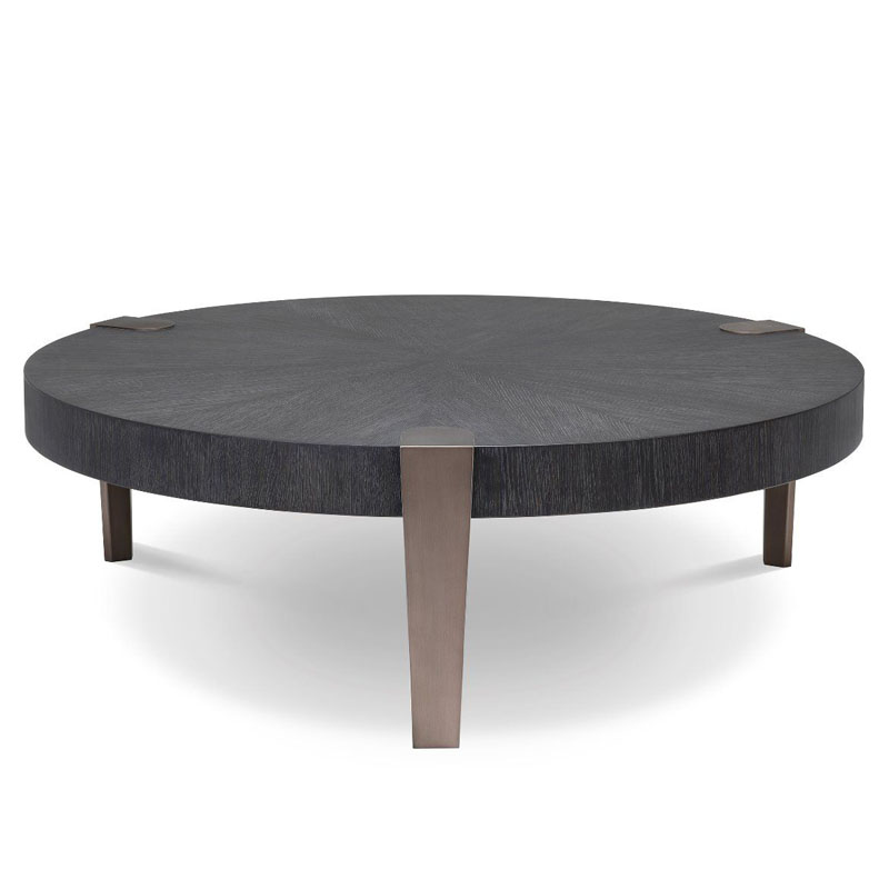 Кофейный стол Eichholtz COFFEE TABLE OXNARD Gray oak Серый Дуб Темная бронза Кофейный стол Eichholtz COFFEE TABLE OXNARD Gray oak Серый Дуб Темная бронза в Брянске | Loft Concept