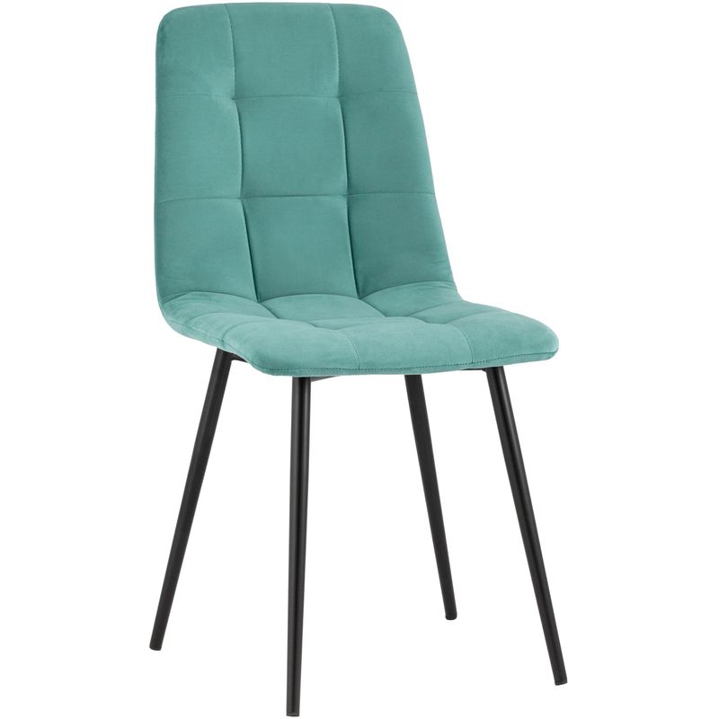 Стул NANCY S-2 Chair Бирюзовый Велюр Бирюзовый Черный Стул NANCY S-2 Chair Бирюзовый Велюр Бирюзовый Черный в Брянске | Loft Concept