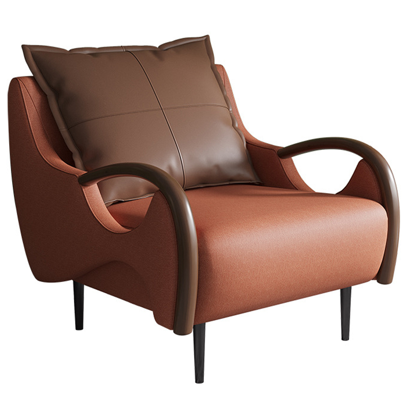 Кресло Oliwier Orange Armchair Оранжевый Коричневый Кресло Oliwier Orange Armchair Оранжевый Коричневый в Брянске | Loft Concept