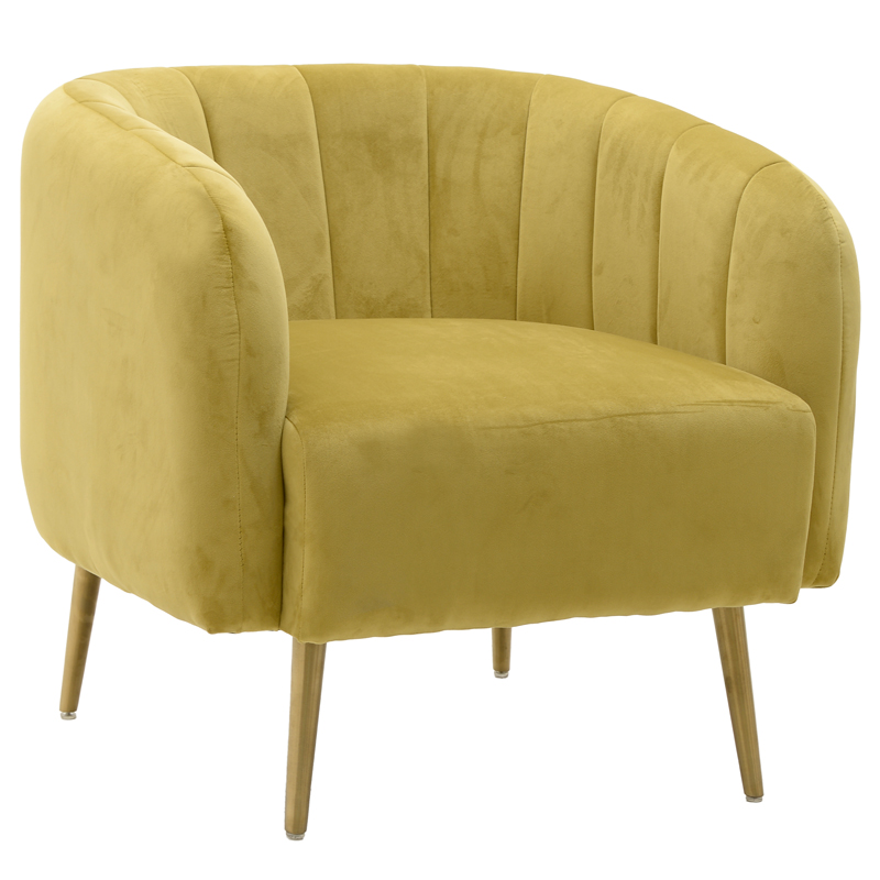 Кресло Donsia Armchair yellow Желтый Золотой Кресло Donsia Armchair yellow Желтый Золотой в Брянске | Loft Concept