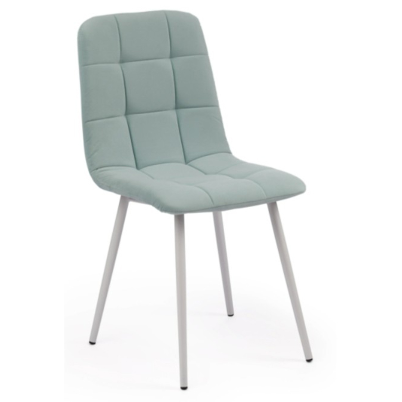 Стул Nancy Velour Light Blue Chair Светло-голубой Черный в Брянске | Loft Concept 
