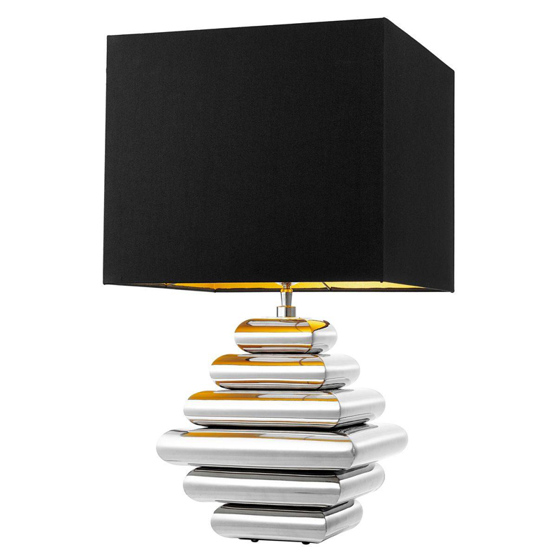 Настольная лампа Eichholtz Table Lamp Belmond Никель Черный Настольная лампа Eichholtz Table Lamp Belmond Никель Черный в Брянске | Loft Concept