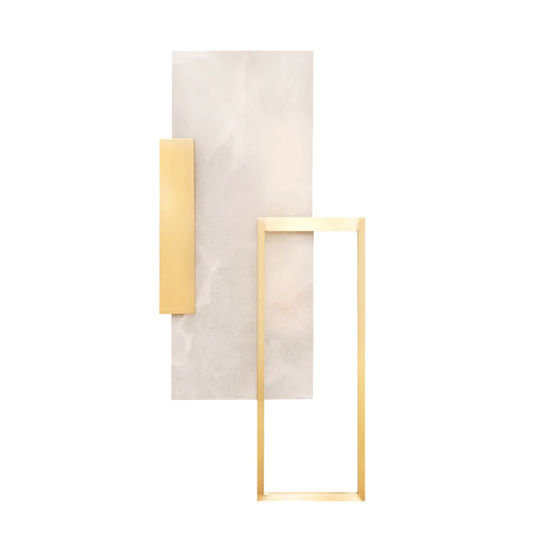 Бра Frame Wall lamp Латунь Белый Мрамор Bianco Бра Frame Wall lamp Латунь Белый Мрамор Bianco в Брянске | Loft Concept