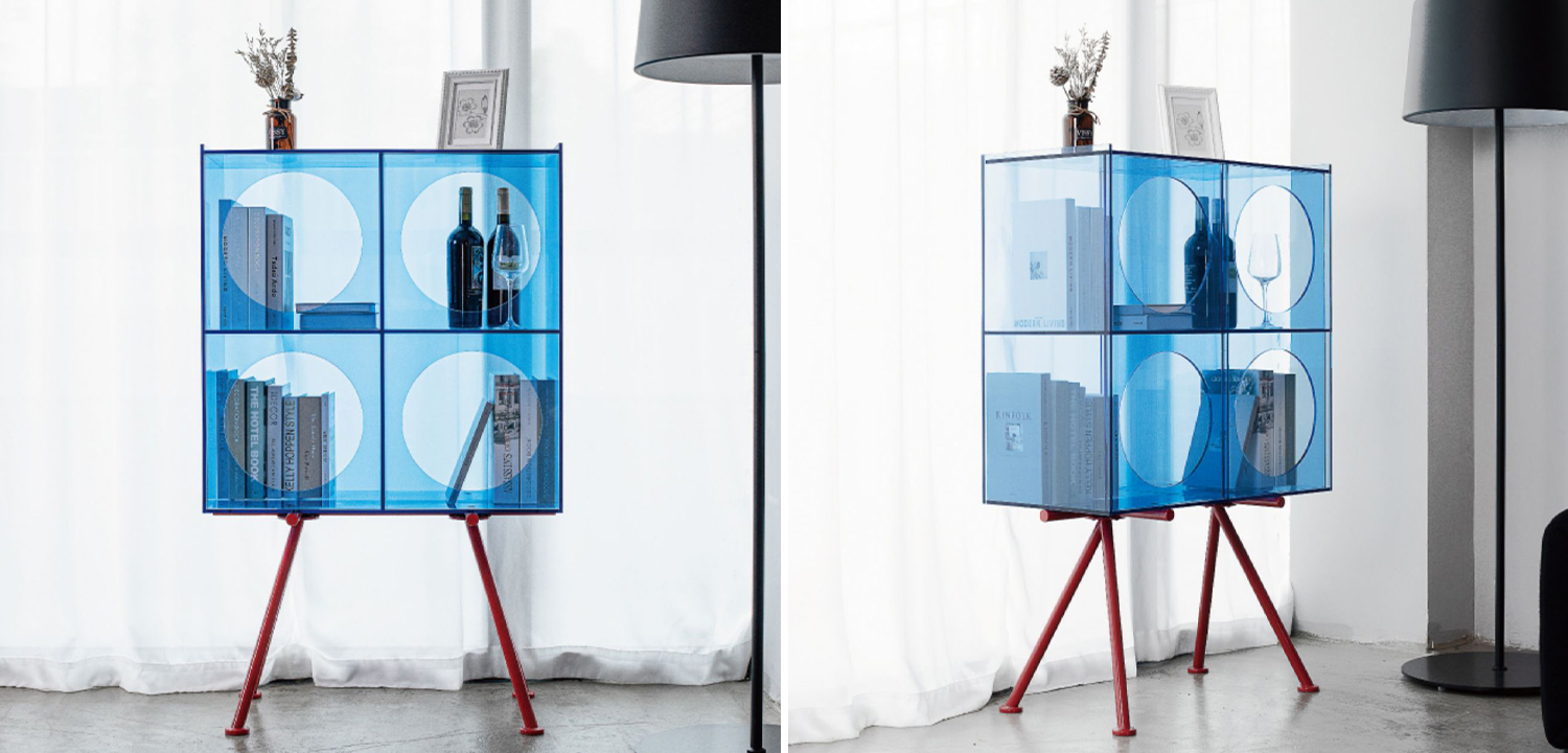 Синий буфет из акрила Blue Acrylic Cupboard - фото