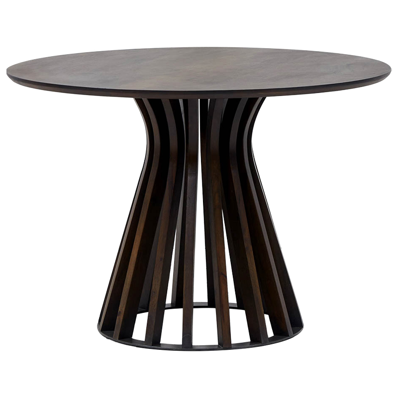 Обеденный круглый стол Seamus Brown Wood Dining Table Коричневый Обеденный круглый стол Seamus Brown Wood Dining Table Коричневый в Брянске | Loft Concept