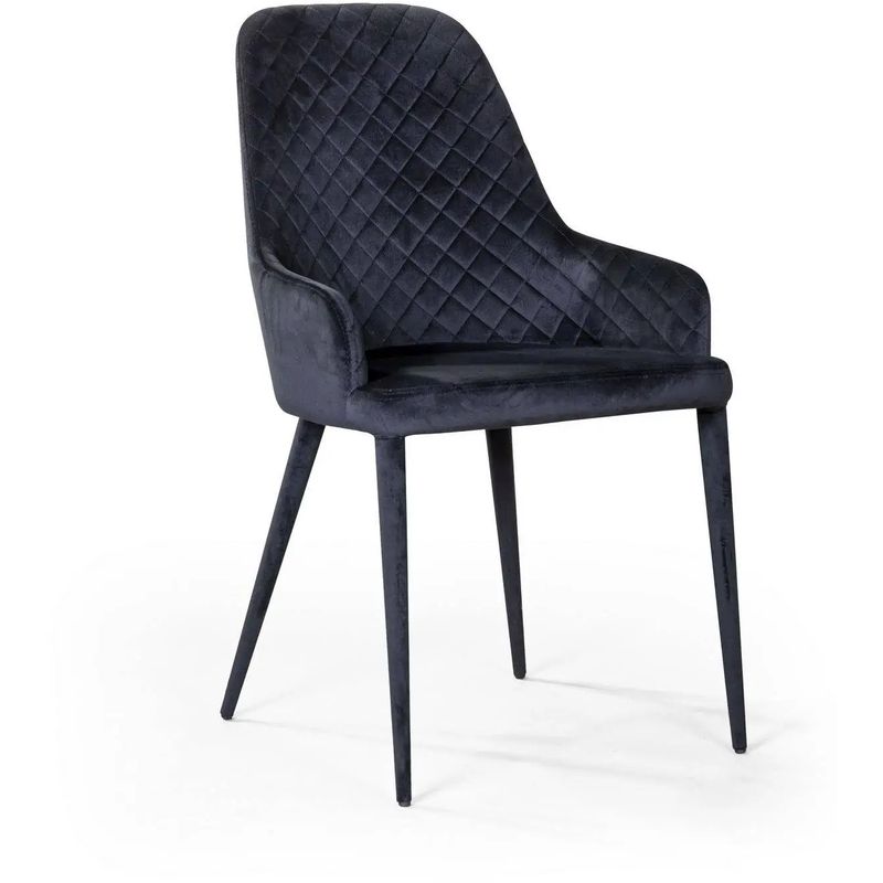 Стул Douglas Rhombus Chair Черный Велюр Черный Стул Douglas Rhombus Chair Черный Велюр Черный в Брянске | Loft Concept