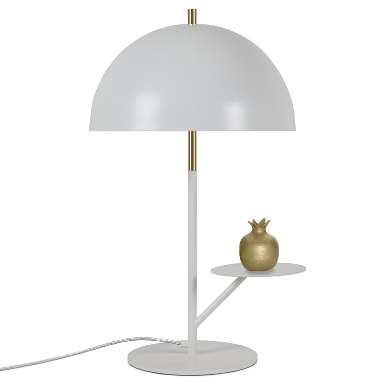 Настольная лампа Table lamp Butler WHITE Латунь Белый Настольная лампа Table lamp Butler WHITE Латунь Белый в Брянске | Loft Concept
