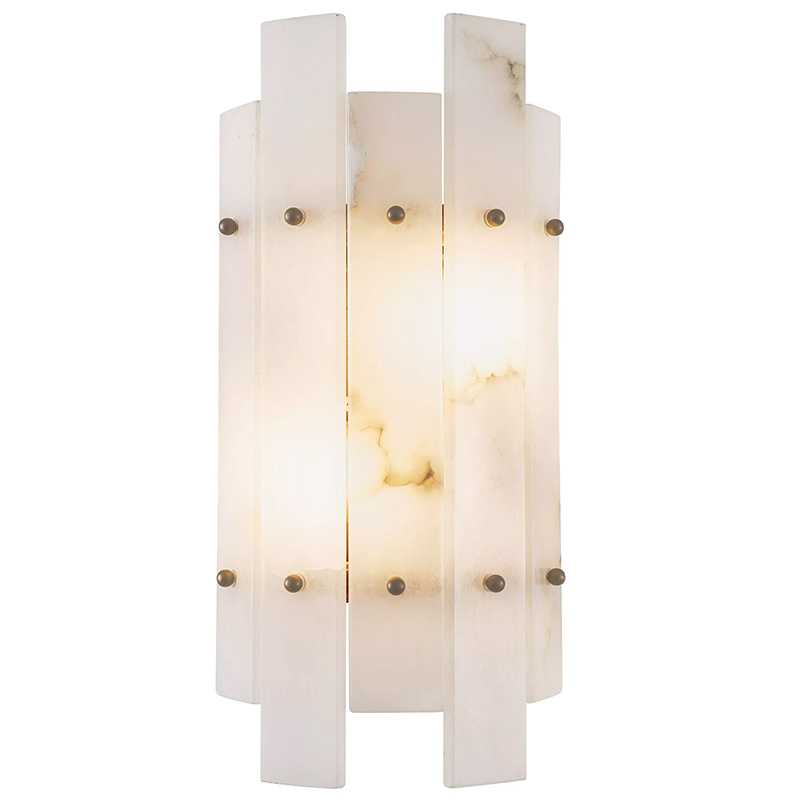 Бра Eichholtz Wall Lamp Caprera Alabaster Белый Мрамор Bianco Бежевый Латунь Бра Eichholtz Wall Lamp Caprera Alabaster Белый Мрамор Bianco Бежевый Латунь в Брянске | Loft Concept