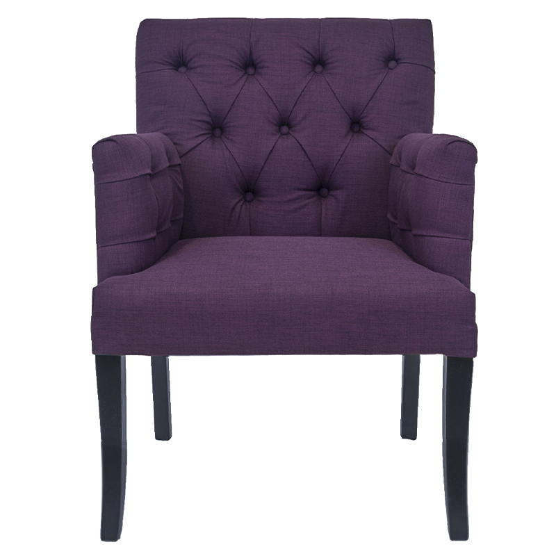 Кресло Addison Chic Armchair purple flax Фиолетовый Черный Кресло Addison Chic Armchair purple flax Фиолетовый Черный в Брянске | Loft Concept