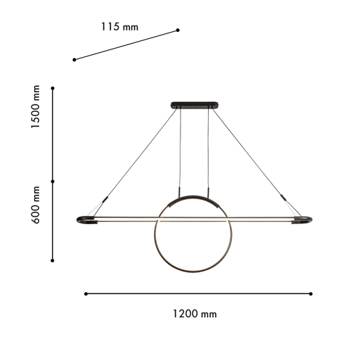 Светодиодная люстра Black LED Circle and Oval Lamp Светодиодная люстра Black LED Circle and Oval Lamp в Брянске