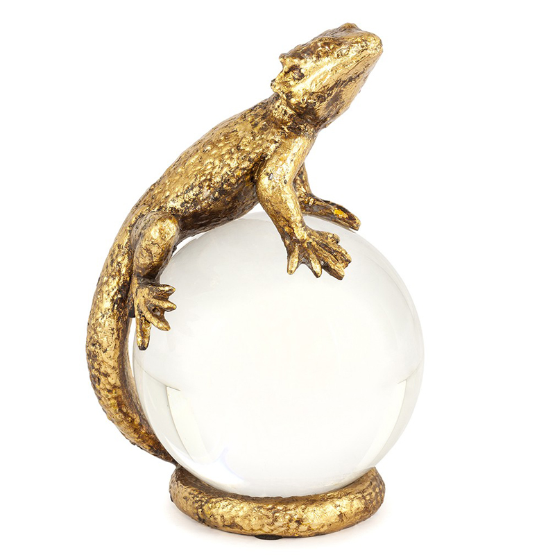 Статуэтка PAPERWEIGHT LIZARD Белый Бронза Статуэтка PAPERWEIGHT LIZARD Белый Бронза в Брянске | Loft Concept