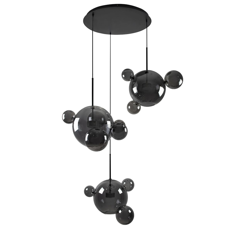 Люстра Bolle Circular Chandelier 14 BUBBLE Giopato & Coombes smoky Дымчатый (Smoke) Люстра Bolle Circular Chandelier 14 BUBBLE Giopato & Coombes smoky Дымчатый (Smoke) в Брянске | Loft Concept