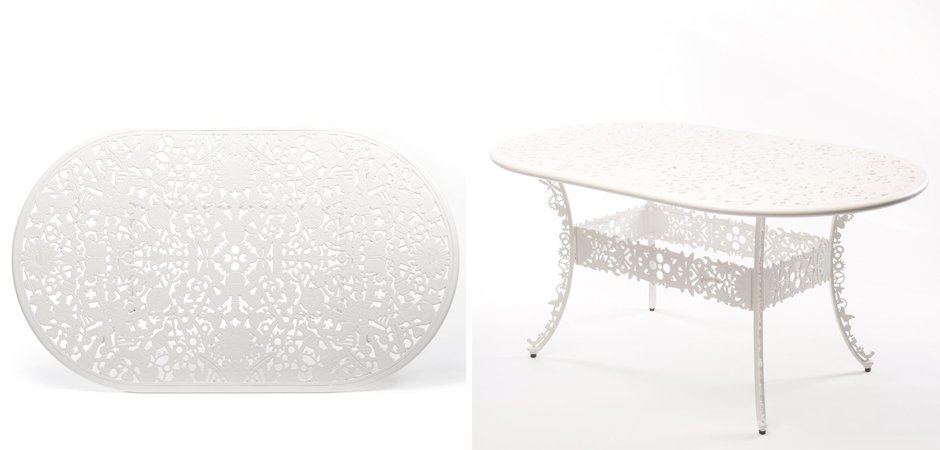 Обеденный стол Industry Collection ALUMINIUM OVAL TABLE – WHITE Обеденный стол Industry Collection ALUMINIUM OVAL TABLE – WHITE - Loft-Concept в Брянске