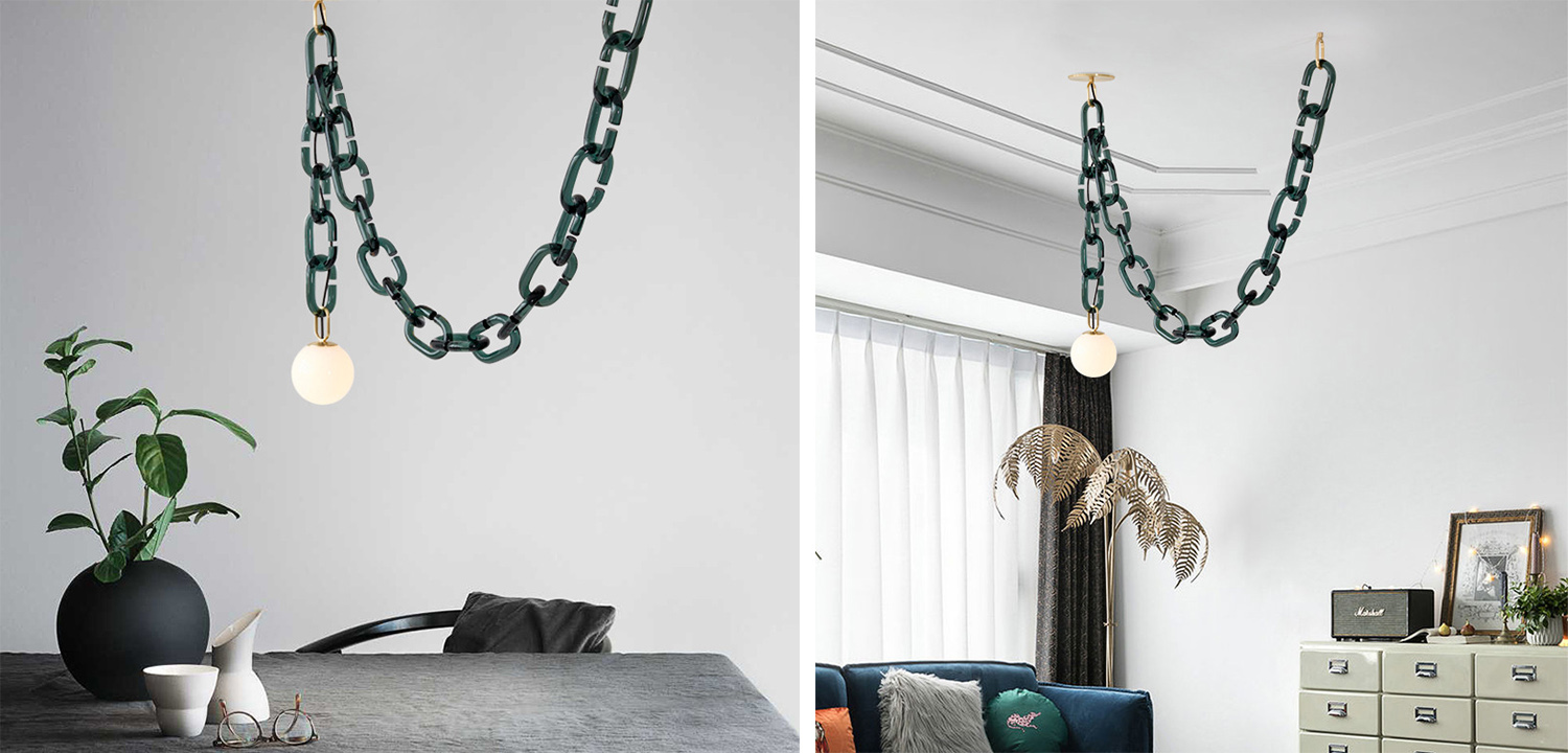 Подвесной светильник с декоративной цепью Brooklyn Studio - фото