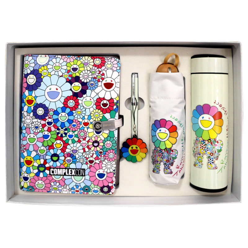 Набор TAKASHI MURAKAMI Зонт раскладной, блокнот, термос и ручка Мульти Набор TAKASHI MURAKAMI Зонт раскладной, блокнот, термос и ручка Мульти в Брянске | Loft Concept