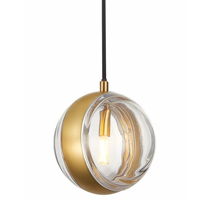 Подвесной светильник Leandra Hanging Lamp Латунь Прозрачное Стекло Подвесной светильник Leandra Hanging Lamp Латунь Прозрачное Стекло в Брянске | Loft Concept