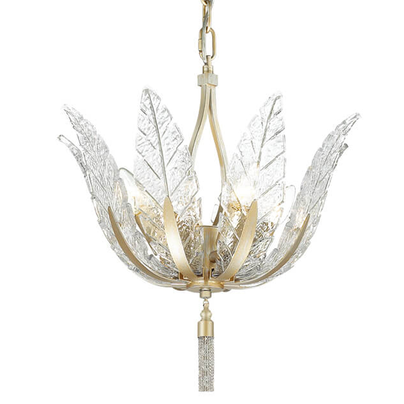 Люстра Glass Petals Chandelier 36 Золотой Прозрачный (Transparent) Люстра Glass Petals Chandelier 36 Золотой Прозрачный (Transparent) в Брянске | Loft Concept