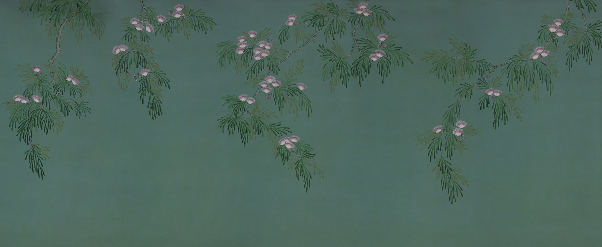 Обои ручная роспись Silk Tree Blossom on Sung Green Williamsburg Обои ручная роспись Silk Tree Blossom on Sung Green Williamsburg - постер Loft-Concept в Брянске