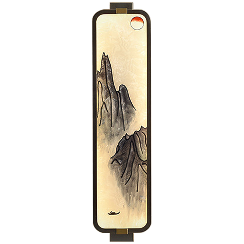 Настенный светильник Mountains Oriental Scenes Wall Lamp Темная медь Бежевый Черный Красный Настенный светильник Mountains Oriental Scenes Wall Lamp Темная медь Бежевый Черный Красный в Брянске | Loft Concept