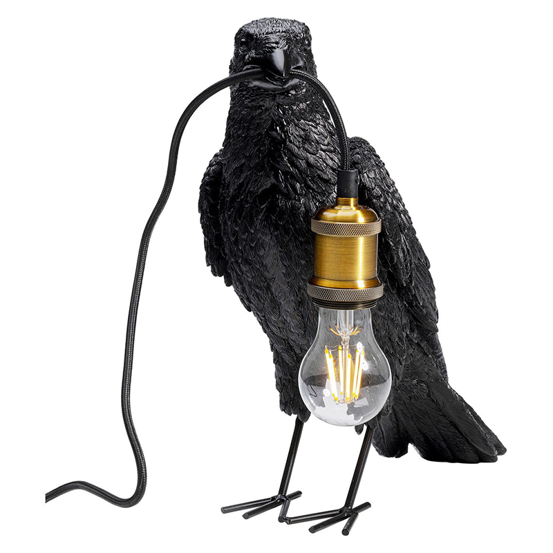 Настольная лампа Ворона Black Crow Черный Настольная лампа Ворона Black Crow Черный в Брянске | Loft Concept