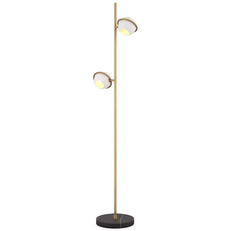 Торшер Eichholtz Floor Lamp Aprillia Золотой Белый Черный Мрамор Nero Торшер Eichholtz Floor Lamp Aprillia Золотой Белый Черный Мрамор Nero в Брянске | Loft Concept