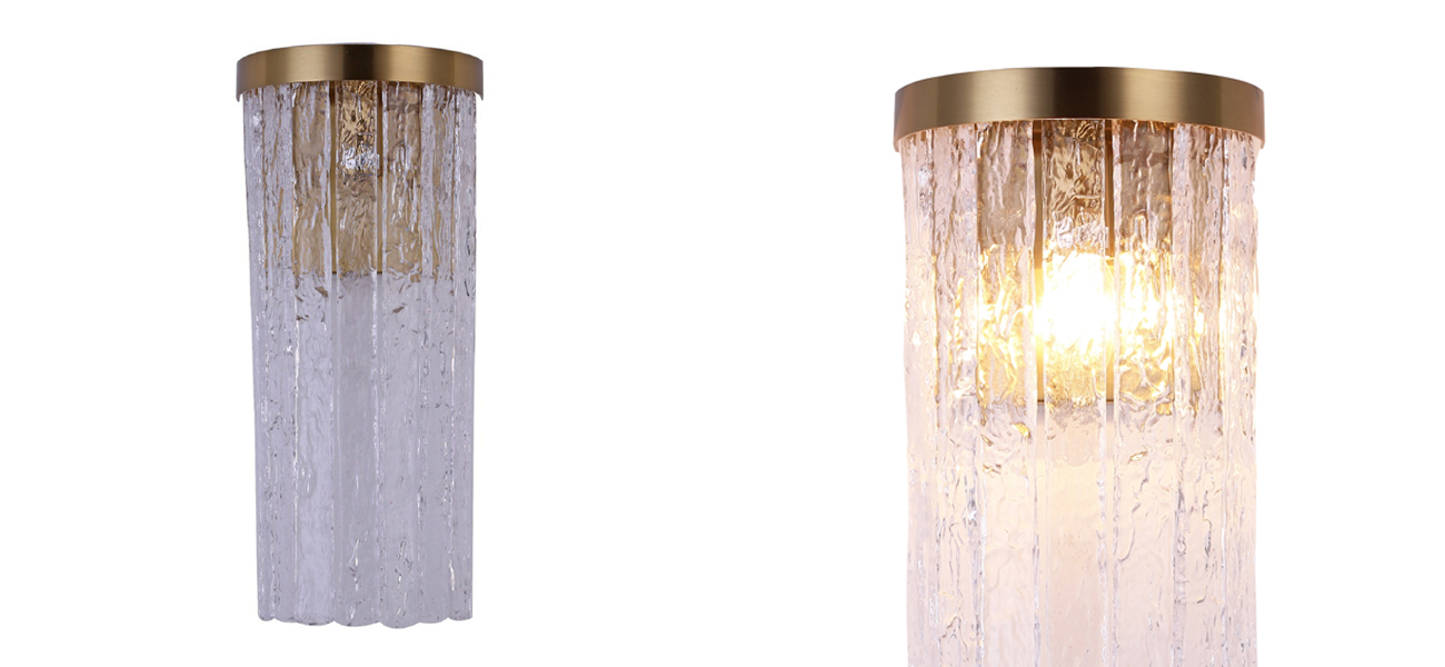 Бра с плафоном из стеклянных пластин Arctic - фото