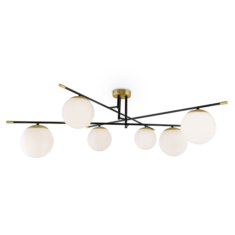 Потолочный светильник Spike Balls Hanging Lamp Белый Золотой Черный Потолочный светильник Spike Balls Hanging Lamp Белый Золотой Черный в Брянске | Loft Concept